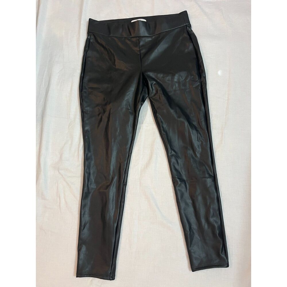 Ann Taylor Loft Faux Leather Pants, Size M, Dark Romantic Sleek Edgy